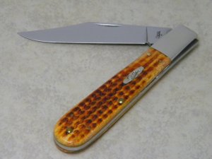 Case XX USA 2009 Burnt Orange Corn Cob Jigged Bone 6143 SS Daddy Barlow Knife