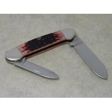 Case XX USA 2000 Cranberry Bone Silver Script Shield 62131 SS Canoe Knife Case XX USA 2000 Cranberry Bone Silver Script Shield 62131 SS Canoe Knife