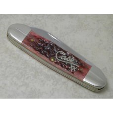 Case XX USA 2000 Cranberry Bone Silver Script Shield 62131 SS Canoe Knife Case XX USA 2000 Cranberry Bone Silver Script Shield 62131 SS Canoe Knife