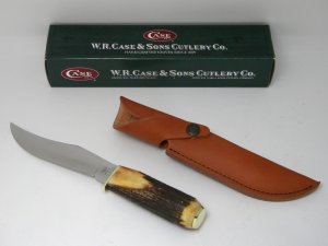 Case XX USA 2007 Genuine Stag 581-6 Hunter Fixed Blade Sheath Knife in Box - Case Item # 05993