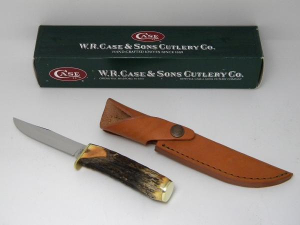 Case XX USA 2007 Genuine Stag 5 FINN Hunter Fixed Blade Sheath Knife in Box - Case Item # 05997