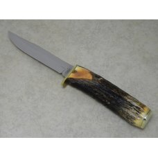 Case XX USA 2007 Genuine Stag 5 FINN Hunter Fixed Blade Sheath Knife in Box - Case Item # 05997