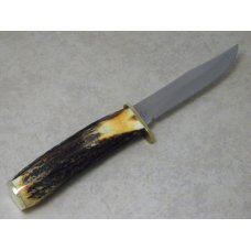Case XX USA 2007 Genuine Stag 5 FINN Hunter Fixed Blade Sheath Knife in Box - Case Item # 05997