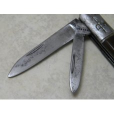 Russell Straight Marking USA Made Bone / Wood 2 Blade Barlow Knife c.1884-1933 Russell Straight Marking USA Made Bone / Wood 2 Blade Barlow Knife c.1884-1933