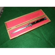 A B Italy Auto Knife Damascus Blade with Original Box