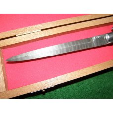 A B Italy Auto Knife Damascus Blade with Original Box
