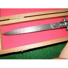 A B Italy Auto Knife Damascus Blade with Original Box