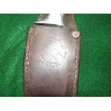 Old Cattaraugus Fixed Blade Knife with Original Stamped Sheath Old Cattaraugus Fixed Blade Knife with Original Stamped Sheath