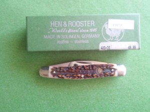 Hen & Rooster Stockman 403-DS Deer Stag handles