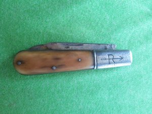 Russell Barlow Straight line stamp Bone Handles