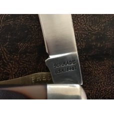 SCHRADE USA OLD TIMER 194OT single blade gunstock trapper with liner lock. 3 7/8" closed SCHRADE USA OLD TIMER 194OT single blade gunstock trapper with liner lock. 3 7/8" closed