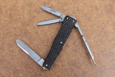 Winchester "Orange Blossom" w/ Etched Blade, Gunstock Lobster Whittler, tipped spear blade Winchester "Orange Blossom" w/ Etched Blade, Gunstock Lobster Whittler, tipped spear blade