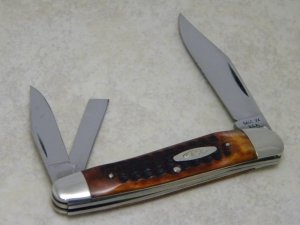 Case XX USA 9 Dot (1971) Pretty Bone 6380 Large Whittler Knife