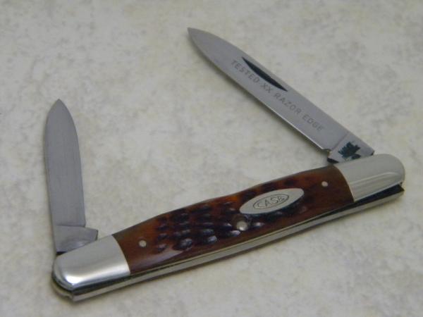 Case XX Stainless USA 1965-69 Pretty Bone 06263 SSP Tested XX Razor Edge Eisenhower Pen Knife