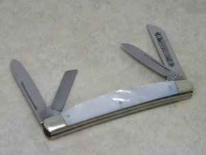 Kissing Crane Robt Klaas Germany 1747 Pearl Premium Quality Hand Forged Congress Knife c.1977