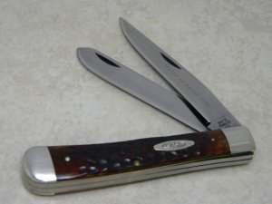 Case XX Stainless USA 10 Dot (1970) Pretty Bone 6254 SSP Tested XX Razor Edge Trapper Knife