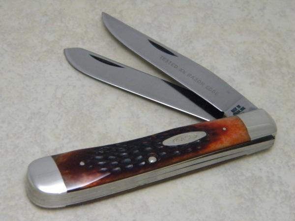 Case XX Stainless USA 1965-69 Pretty Bone 6254 SSP Tested XX Razor Edge Trapper Knife