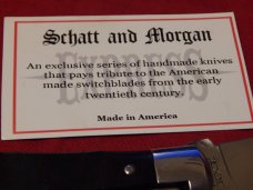 NEW SCHATT & MORGAN #3 IRON WOOD AUTO NEW IN THE ZIPPER POUCH WITH COA. NEW SCHATT & MORGAN #3 IRON WOOD AUTO NEW IN THE ZIPPER POUCH WITH COA.