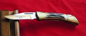 Rare Case Shark Tooth Knife Engraved Serial Number Stag 1981 ODB 031  "As New" Nine Dot