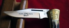 Rare Case Shark Tooth Knife Engraved Serial Number Stag 1981 ODB 031 "As New" Nine Dot Rare Case Shark Tooth Knife Engraved Serial Number Stag 1981 ODB 031 "As New" Nine Dot