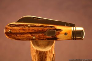 Queen City Cutlery #69 Sambar Stag Barlow.  1 of 15 Issued.   #626
