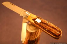 Queen City Cutlery #69 Sambar Stag Barlow. 1 of 15 Issued. #626 Queen City Cutlery #69 Sambar Stag Barlow. 1 of 15 Issued. #626