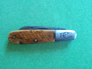 Robeson Suredge 2 blade Barlow Saw cut bone handles