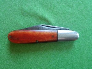 Robeson Suredge 2 blade Barlow Strawberry bone handles