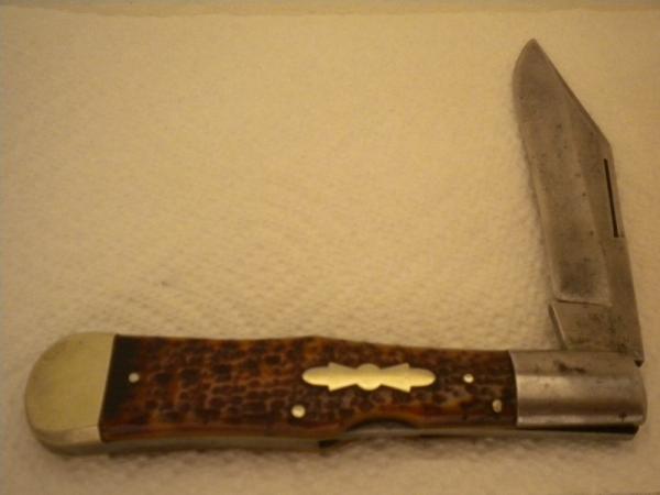 Miller Bros Cutlery Co. - Long Pull Lock Back Folding Hunter - Bone Handles - Circa 1872-1926 Miller Bros Cutlery Co. - Long Pull Lock Back Folding Hunter - Bone Handles - Circa 1872-1926