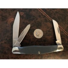 BUCK USA 303X stockman with gray handles BUCK WORK-MAN etch (made in 1990) BUCK USA 303X stockman with gray handles BUCK WORK-MAN etch (made in 1990)