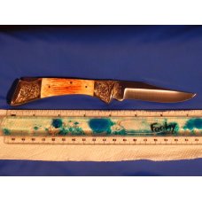 Vintage Parker IMAI K-266 Lockback Hunting Knife w/ a Seal Blade Etch - NOS - Serialized knife # 482 Vintage Parker IMAI K-266 Lockback Hunting Knife w/ a Seal Blade Etch - NOS - Serialized knife # 482