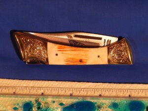 Vintage Parker IMAI K-266 Lockback Hunting Knife w/ a Seal Blade Etch - NOS - Serialized knife # 482