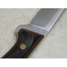 Western USA W83 G Wood Fixed Blade Sheath Knife c.1983