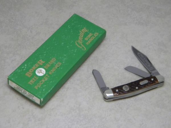 Boker Solingen Germany Tree Brand Classic Bone 7588B Stockman Knife in Box c.1970's Boker Solingen Germany Tree Brand Classic Bone 7588B Stockman Knife in Box c.1970's
