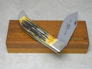 Case XX USA 1965 Stag 5172 Transition Bulldog Clasp Knife in the Original Wood Case