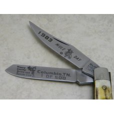 Colonel Coon Knives Col. Coon Tenn. USA Stag 1983 Mule Day Mini Trapper Knife in Box Colonel Coon Knives Col. Coon Tenn. USA Stag 1983 Mule Day Mini Trapper Knife in Box