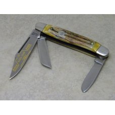 Colonel Coon Knives Col. Coon Tenn. USA Stag 1981 River to River Knife Club Stockman Knife in Box Colonel Coon Knives Col. Coon Tenn. USA Stag 1981 River to River Knife Club Stockman Knife in Box
