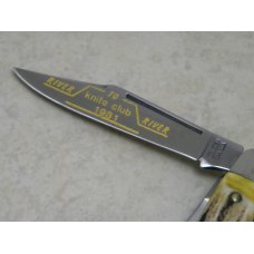 Colonel Coon Knives Col. Coon Tenn. USA Stag 1981 River to River Knife Club Stockman Knife in Box Colonel Coon Knives Col. Coon Tenn. USA Stag 1981 River to River Knife Club Stockman Knife in Box