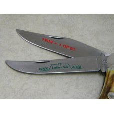 Colonel Coon Knives Tenn. USA Stag 1983 River to River Knife Club Folding Hunter Knife in Box Colonel Coon Knives Tenn. USA Stag 1983 River to River Knife Club Folding Hunter Knife in Box