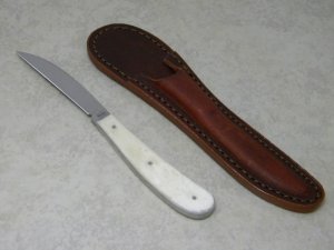 Case XX USA 2011 Bone 617-3 154 CM Fixed Blade Desk Knife & Sheath