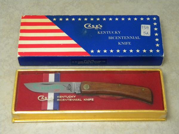 Case XX USA 1975 Wood P137 SS Kentucky Bicentennial Sodbuster Knife in Box Case XX USA 1975 Wood P137 SS Kentucky Bicentennial Sodbuster Knife in Box