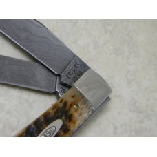 Case XX USA 1 Dot (1989) ROG6254 D Rogers Bone Damascus Trapper Knife Case XX USA 1 Dot (1989) ROG6254 D Rogers Bone Damascus Trapper Knife