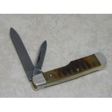 Case XX USA 1 Dot (1989) ROG6215 D Rogers Bone Damascus Gunstock Knife Case XX USA 1 Dot (1989) ROG6215 D Rogers Bone Damascus Gunstock Knife