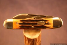 Schatt & Morgan Cutlery #63 Rail Splitter Torched Stag 1 of 10 Issued. #1363 Schatt & Morgan Cutlery #63 Rail Splitter Torched Stag 1 of 10 Issued. #1363