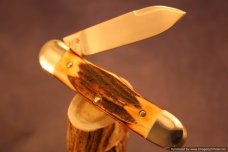 Schatt & Morgan Cutlery #63 Rail Splitter Torched Stag 1 of 10 Issued. #1363 Schatt & Morgan Cutlery #63 Rail Splitter Torched Stag 1 of 10 Issued. #1363