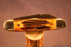 Schatt & Morgan Cutlery #63 Rail Splitter Torched Stag 1 of 10 Issued. #1363 Schatt & Morgan Cutlery #63 Rail Splitter Torched Stag 1 of 10 Issued. #1363