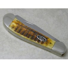 Case XX USA 2006 Antique Orange Bone 62100 SS Saddlehorn Knife in Box