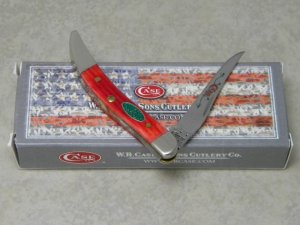 Case XX USA 2012 Red Bone 610096 SS "Case Christmas" Tiny Toothpick Knife in Box