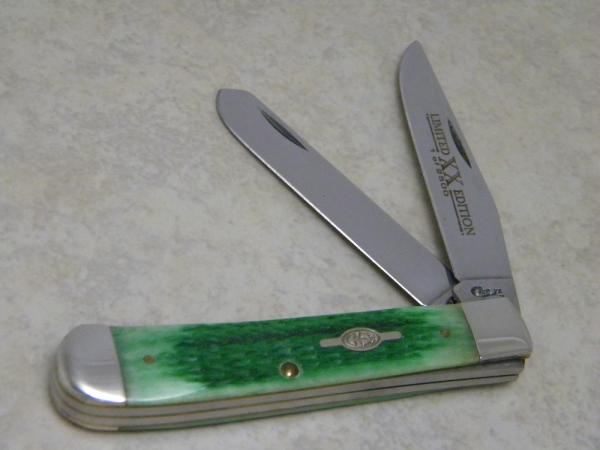 Case XX USA 1 Dot (1999) Green Bone 6254 SS Limited Edition 1 of 2500 Trapper Knife Case XX USA 1 Dot (1999) Green Bone 6254 SS Limited Edition 1 of 2500 Trapper Knife