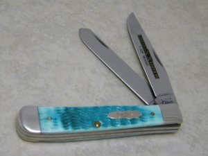 Case XX USA 2011 Teal Green Bone 6254 SS Limited Edition 1 of 3000 Trapper Knife 